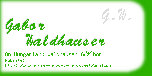 gabor waldhauser business card